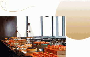 【上海环球港凯悦酒店】¥228/2位--天际餐吧自助下午茶，47层高空露台俯瞰魔都，近30道甜品+汉堡畅吃！